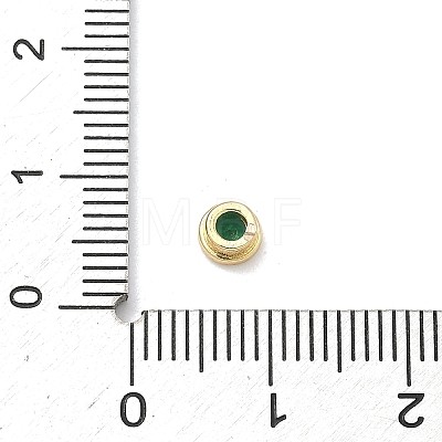 Flat Round Brass Micro Pave Cubic Zirconia Cabochons KK-P345-13G-A07-1