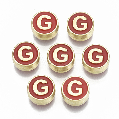Alloy Enamel Beads X-ENAM-S122-028G-NR-1
