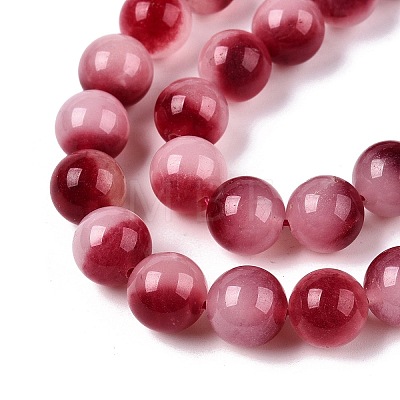 Dyed Natural White Jade Beads Strands G-T138-10mm-210-23-1