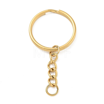 Ion Plating(IP) 304 Stainless Steel Split Key Rings KEYC-M035-01G-1