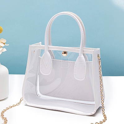 Clear PVC and PU Leather Bag PW-WGB52EE-01-1