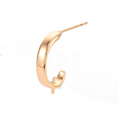 Brass Earring Findings KK-T062-208G-NF-1