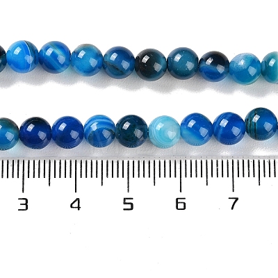 Natural Striped Agate/Banded Agate Beads Strands G-Z060-A01-A11-1