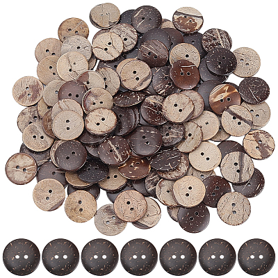 120Pcs Coconut Buttons COCO-CY0001-02-1