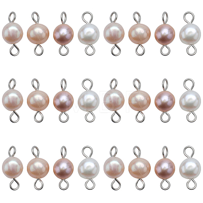 30Pcs Natural Freshwater Pearl Connector Charms FIND-SC0005-39-1
