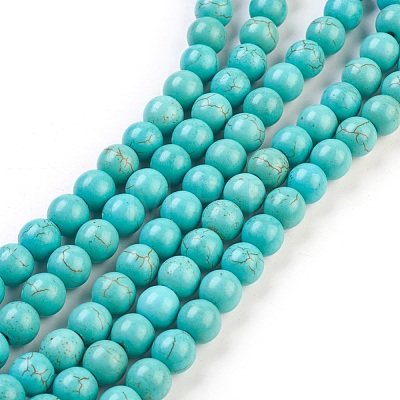 Synthetic Turquoise Beads Strands TURQ-G106-10mm-02D-1