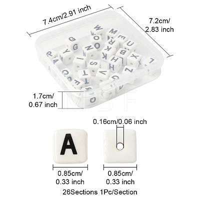 26Pcs 26 Styles Glazed Porcelain Beads PORC-FS0001-14-1