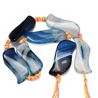 Dyed & Heated Natural Banded Agate Beads Strands GG-CBAB9C6-B01-01-1