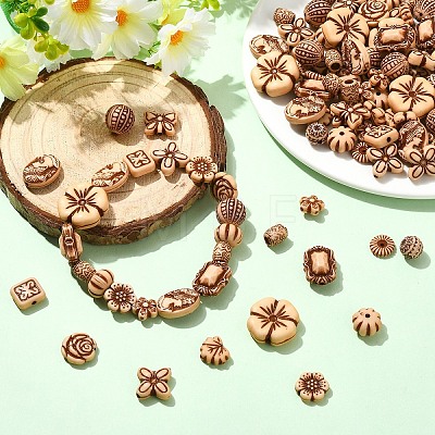 300Pcs 15 Styles Opaque Acrylic Beads SACR-YW0002-20-1