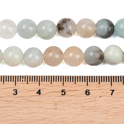 Natural Flower Amazonite Beads Strands G-F415-8mm-1