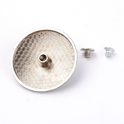 Alloy & Imitation Turquoise Craft Solid Screw Rivet X-PALLOY-WH0084-09B-1
