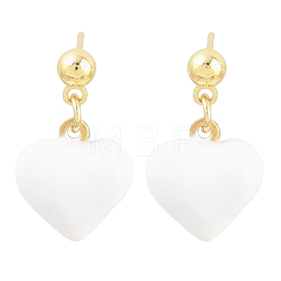 Women's Brass Stud Earrings EJEW-Z164-19G-01-1