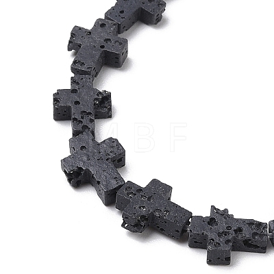 Synthetic Lava Rock Beads Strands G-B087-01A-03-1