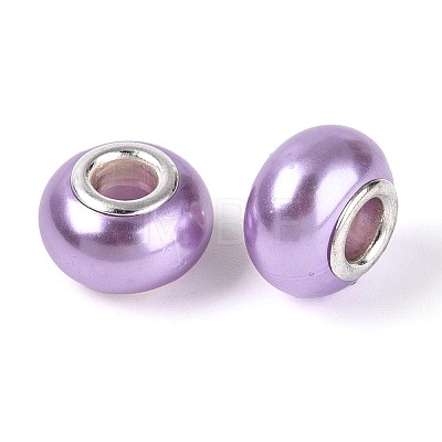 Imitation Pearl Style Resin European Beads RPDL-T003-001D-1