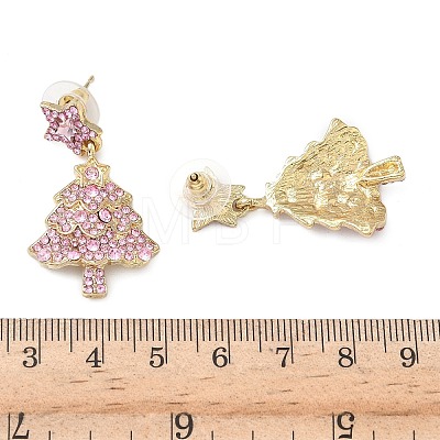 Alloy Dangle Stud Earrings EJEW-H173-02G-01-1