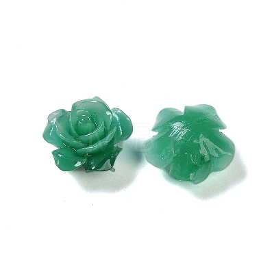 Synthetic Coral 3D Flower Rose Beads CORA-A005-14mm-31-1