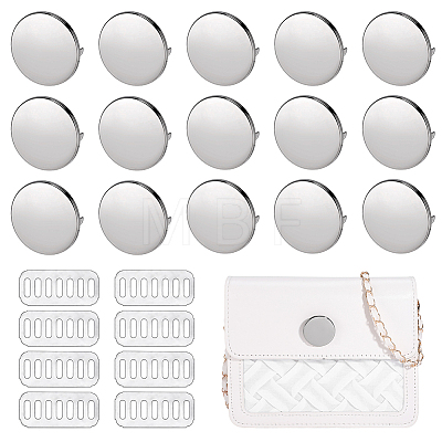 16Pcs Alloy Blank Flat Round Label Tags FIND-PH0062-03P-1