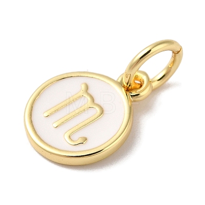 Real 18K Gold Plated Brass Enamel Charms KK-L216-001G-F02-1