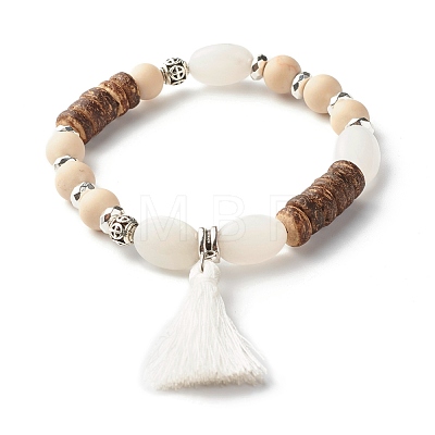 Round Bodhi Beads Stretch Bracelets Sets BJEW-JB07346-1
