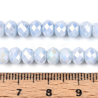 Anti-Tarnish Electroplate Rondelle Glass Beads Strands EGLA-T021-6mm-17-08-1