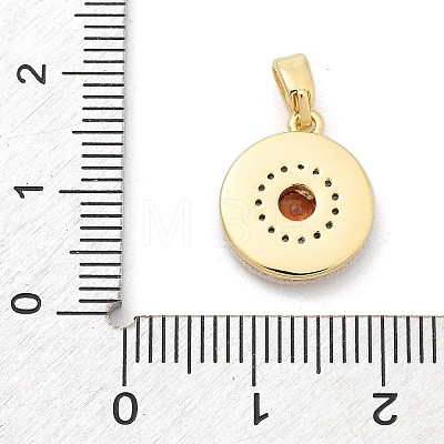 Brass Micro Pave Cubic Zirconia Pendents KK-M303-02G-01-1