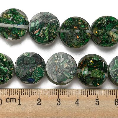 Dyed Natural Imperial Jasper with Resin Beads Strands G-G083-E06-01-1