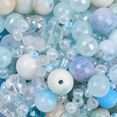 DIY Lampwork Beads & Glass Seed Beds Jewelry Making Findings Kits SEED-K010-01C-1