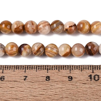 Natural Wood Lace Stone Wooden Jasper Beads Strands G-B128-A04-02-1