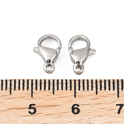 Tarnish Resistant 316 Surgical Stainless Steel Lobster Claw Clasps STAS-316-FL10A-1