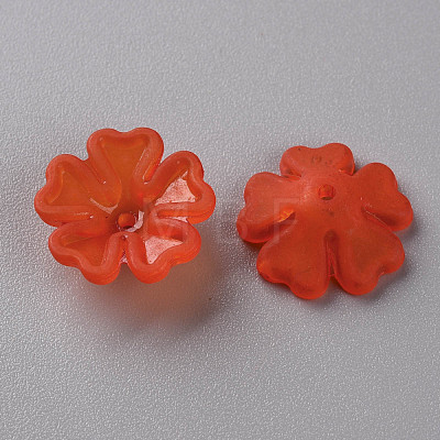 Transparent Frosted Acrylic Bead Caps MACR-S371-04A-726-1