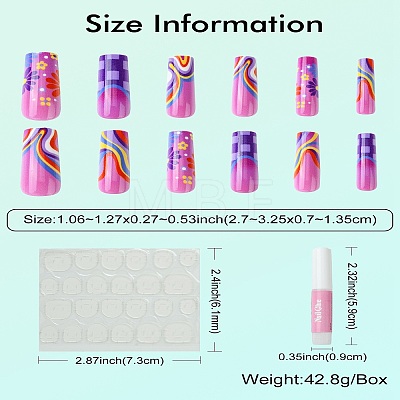 ABS Plastic Full Cover Press On False Nails DIY-CJC0006-16-1