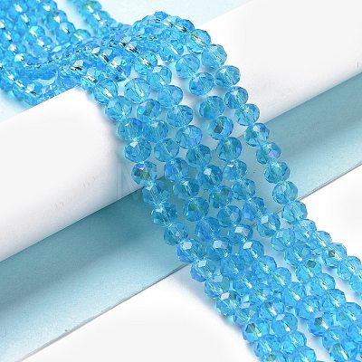 Electroplate Glass Beads Strands EGLA-A034-T6mm-L03-1