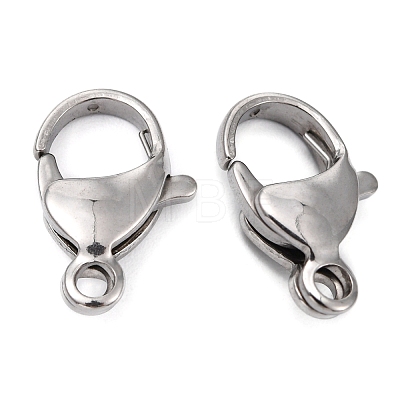 Tarnish Resistant Polished 304 Stainless Steel Lobster Claw Clasps STAS-R072-08A-1