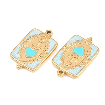 304 Stainless Steel Enamel Pendants STAS-G394-06G-02-1