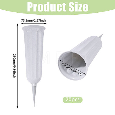 Plastic Cemetery Vase with Stake AJEW-WH0709-444B-1