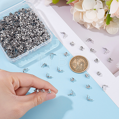 600Pcs 2 Styles 304 Stainless Steel Smooth Surface Bead Tips STAS-ME0002-24-1