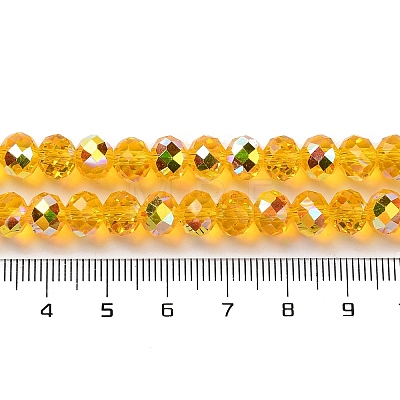 AB Color Plated Transparent Electroplate Beads Strands EGLA-H104-06E-1