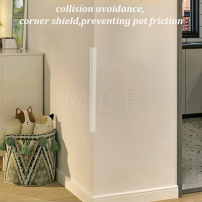 Plastic Self-adhesive Wall Corner Protector AJEW-WH0606-90A-1