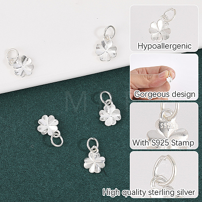 5Pcs 925 Sterling Silver Charms STER-BBC0009-44D-1