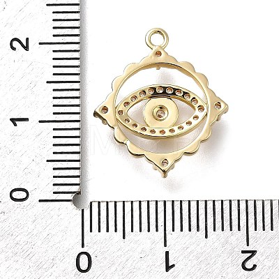 Brass Micro Pave Cubic Zirconia Pendants KK-Q048-23G-1