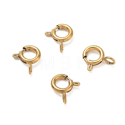 Ion Plating(IP) 304 Stainless Steel Smooth Surface Spring Ring Clasps STAS-D149-01G-01-1