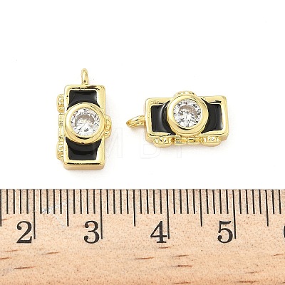 Brass Pave Cubic Zirconia Pendants KK-S338-12G-C-1