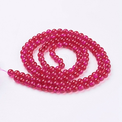 Crackle Glass Beads Strands X-CCG-Q002-6mm-08-1