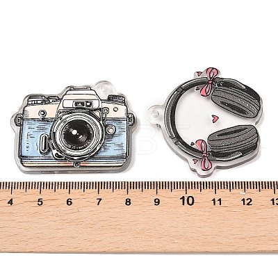 Printed Transparent Acrylic Pendants TACR-P014-02M-1