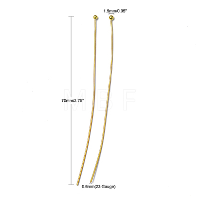 Brass Ball Head Pins LS-X-RP0.6x70mm-G-1