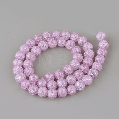 Synthetic Crackle Quartz Beads Strands GLAA-S134-10mm-14-1