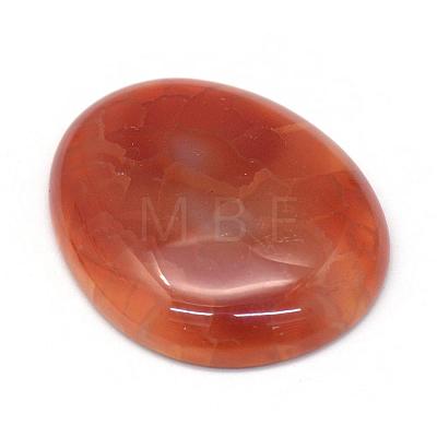 Oval Dyed Natural Crackle Agate Cabochons G-R349-30x40-04-1