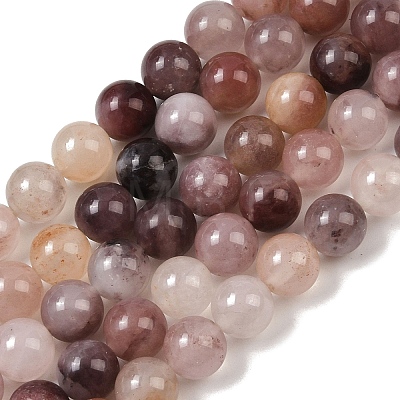Natural Violet Strawberry Quartz Beads Strands G-P530-B02-03-1