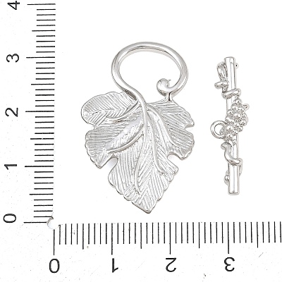 Brass Toggle Clasps KK-CBA7BFE-08P-1