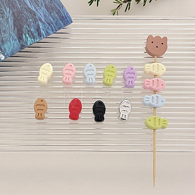 Opaque Acrylic Beads OACR-N163-72-1